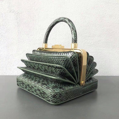 Gabriela Hearst Diana Bag Snake Green
