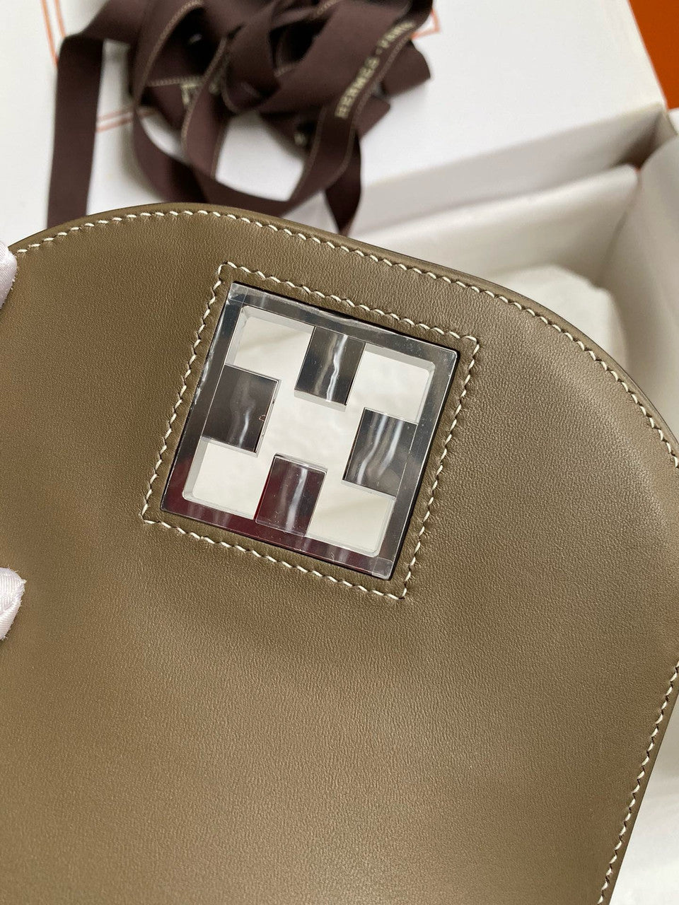 Hermes Etoupe  Mosaique au 24 - 17 bag Palladium Hardware