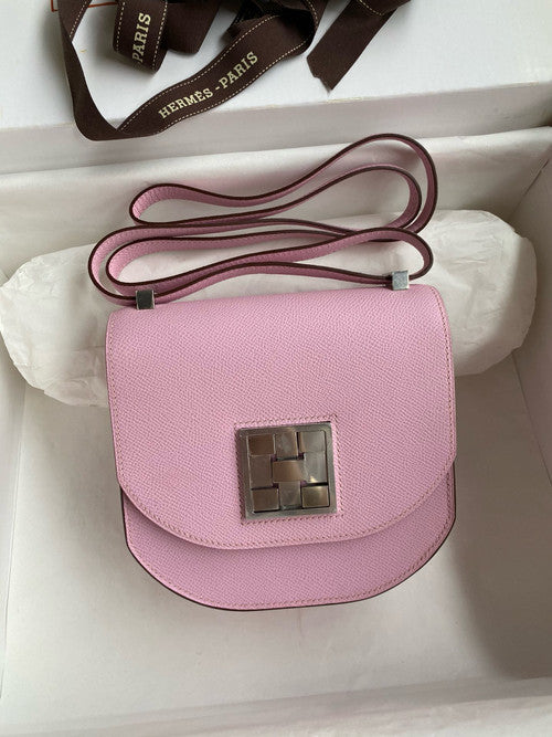 Hermes Mauve Sylvester Mosaique au 24 - 17 bag Palladium Hardware