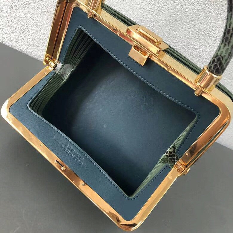 Gabriela Hearst Diana Bag Snake Green
