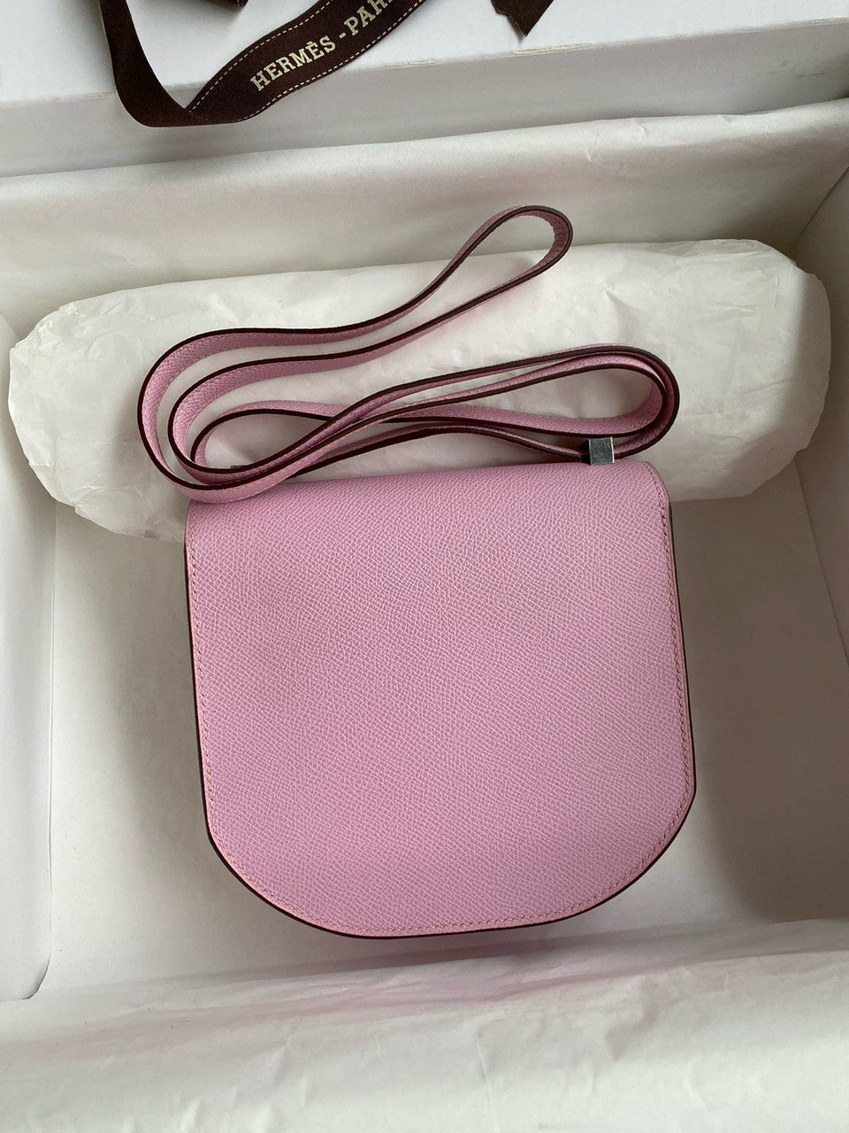 Hermes Mauve Sylvester Mosaique au 24 - 17 bag Palladium Hardware
