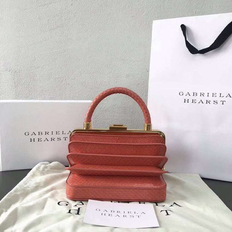 Gabriela Hearst Diana Bag Snake Pink