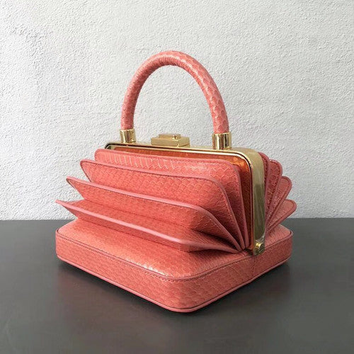 Gabriela Hearst Diana Bag Snake Pink