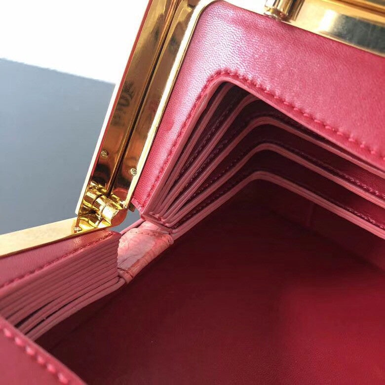 Gabriela Hearst Diana Bag Snake Pink