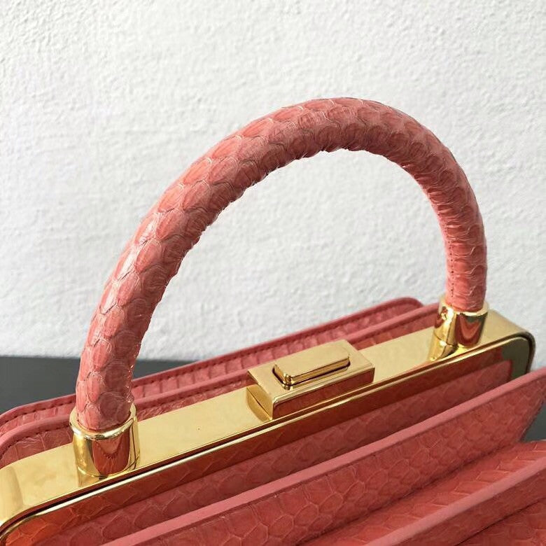 Gabriela Hearst Diana Bag Snake Pink
