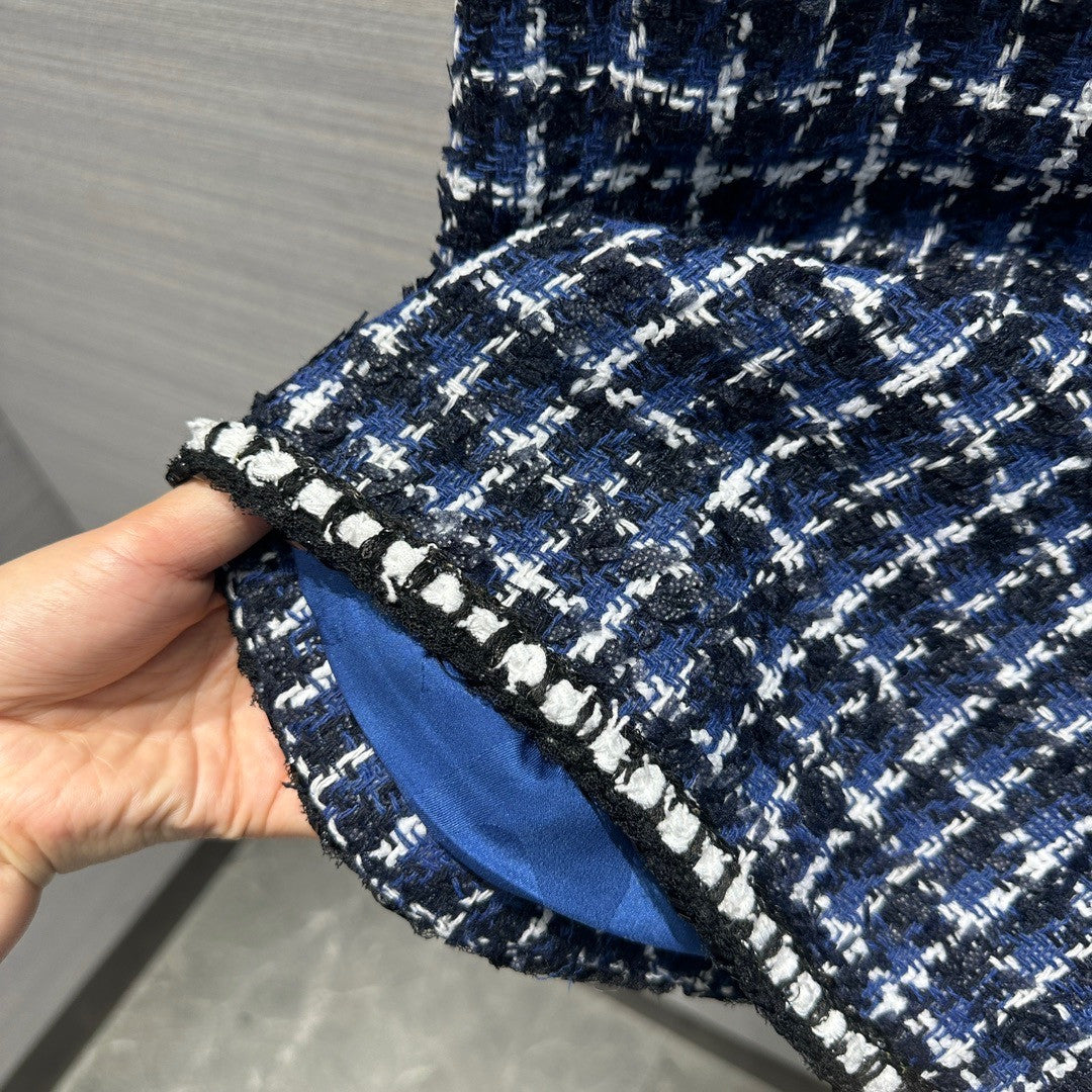 Chanel Spring-Summer Pre-collection Blue Cotton Tweed DRESS