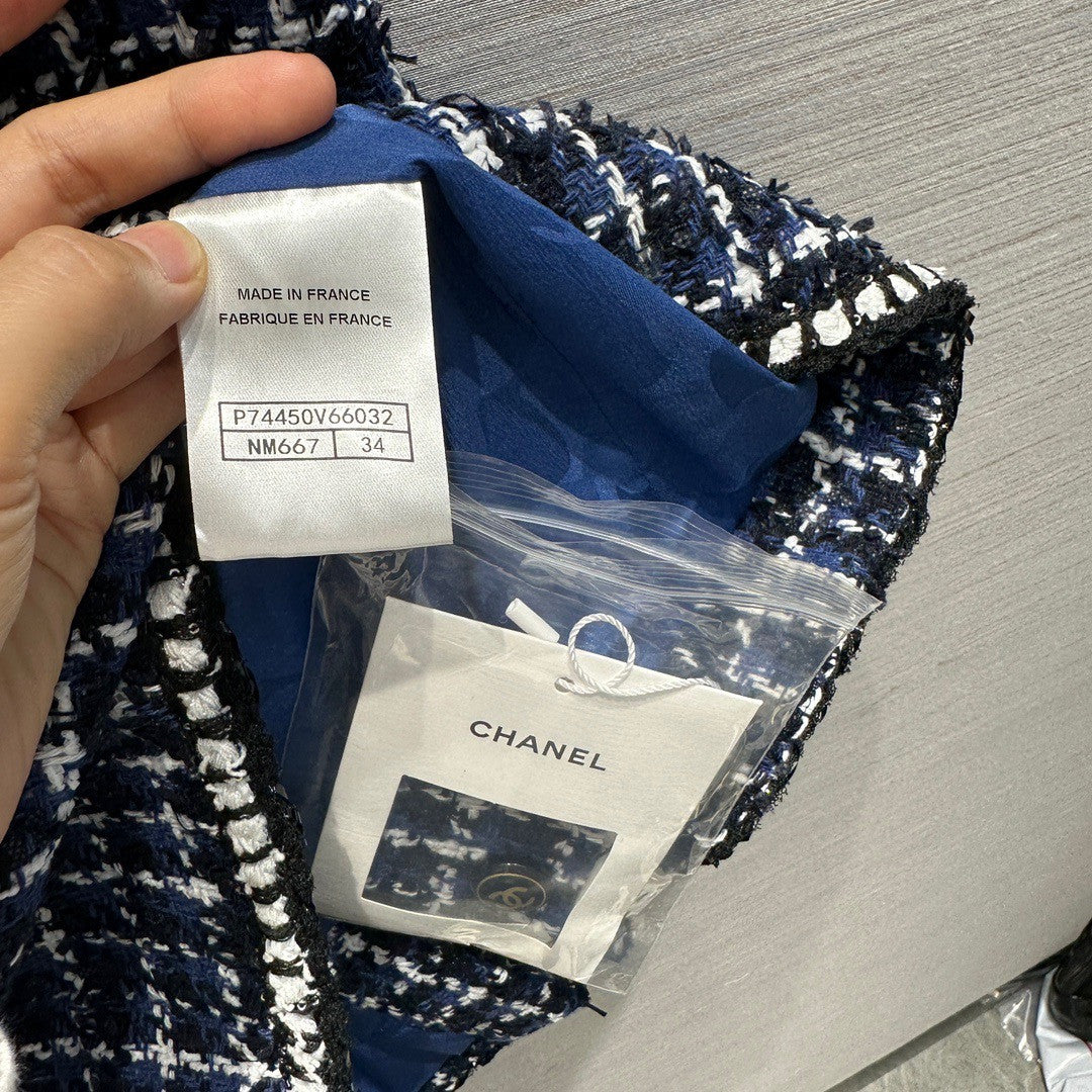 Chanel Spring-Summer Pre-collection Blue Cotton Tweed DRESS