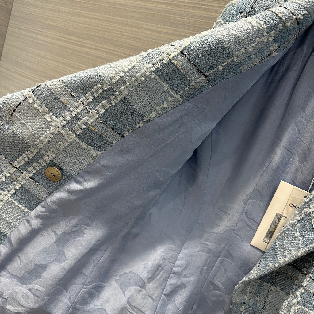 Chanel Blue, Black, Silver & Gold Tweed Jacket