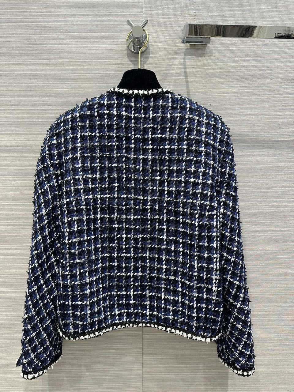 Chanel Blue Cotton Tweed Jacket SS2023