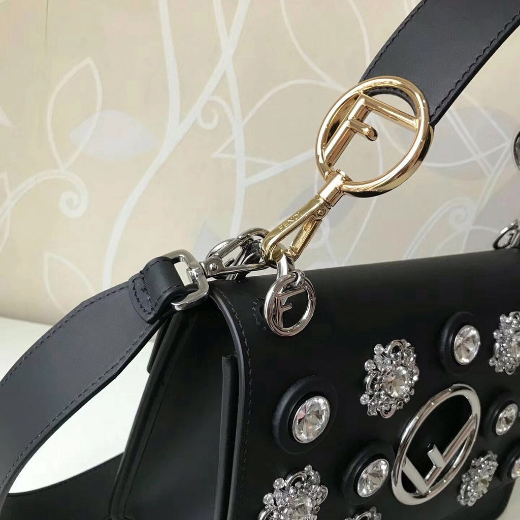 Fendi  crystal embellished Kan I F handbag