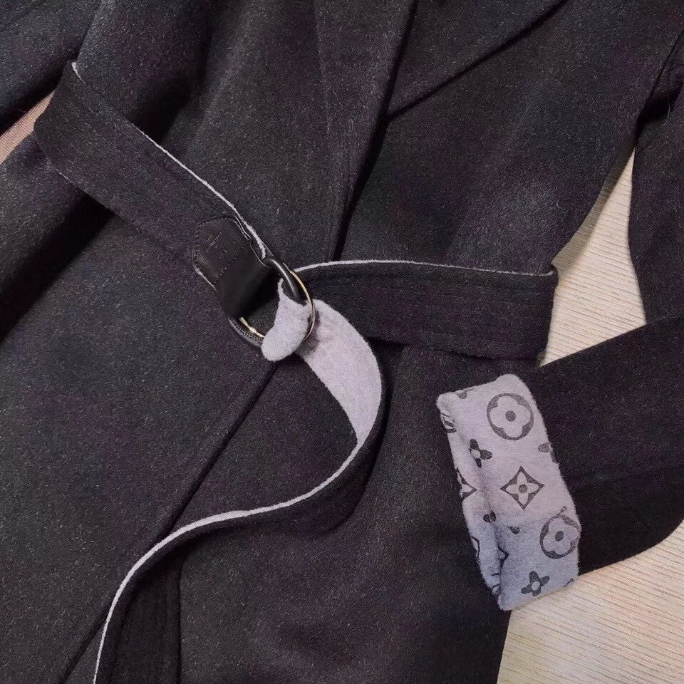 Louis Vuitton DOUBLE CASHGORA WRAP COAT WITH MONOGRAM INSIDE