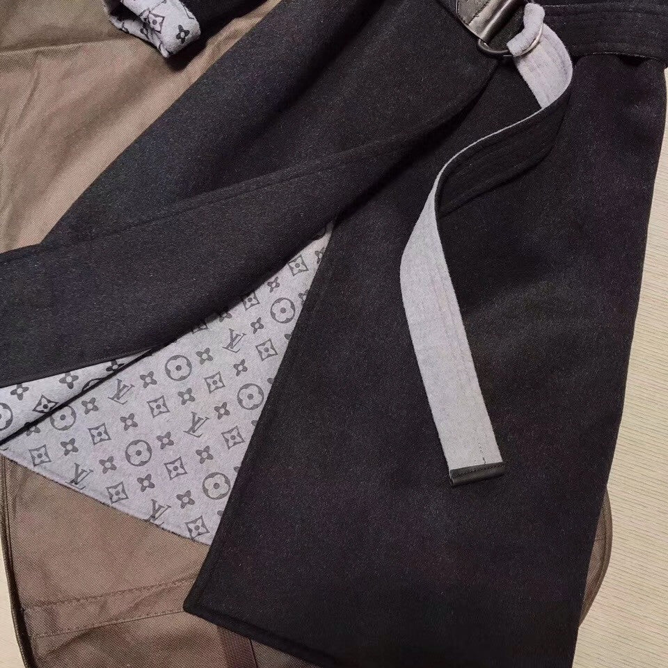 Louis Vuitton DOUBLE CASHGORA WRAP COAT WITH MONOGRAM INSIDE