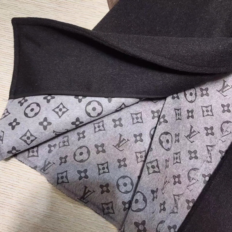 Louis Vuitton DOUBLE CASHGORA WRAP COAT WITH MONOGRAM INSIDE FRANCE SIZE 38