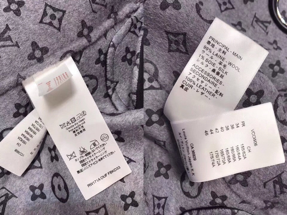 Louis Vuitton DOUBLE CASHGORA WRAP COAT WITH MONOGRAM INSIDE