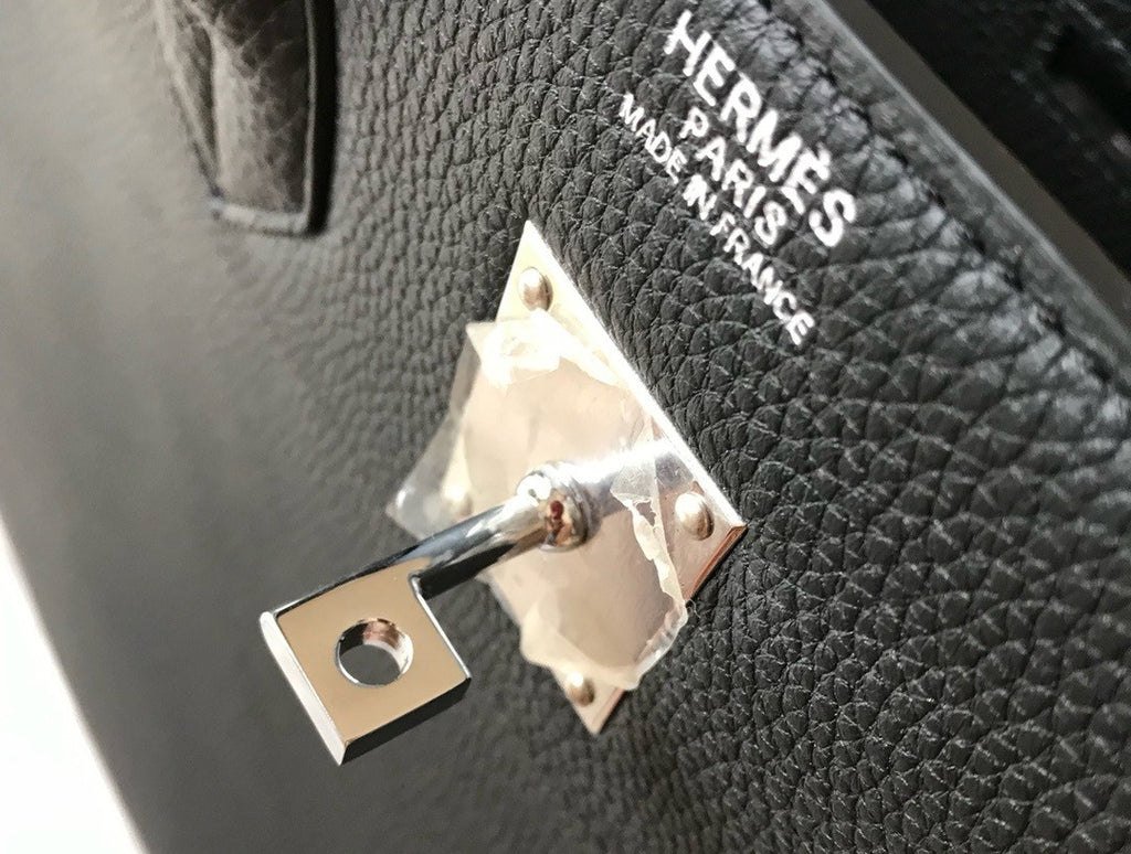 Hermes Hac 50 Travel Bag Black Togo Leather Palladium Hardware