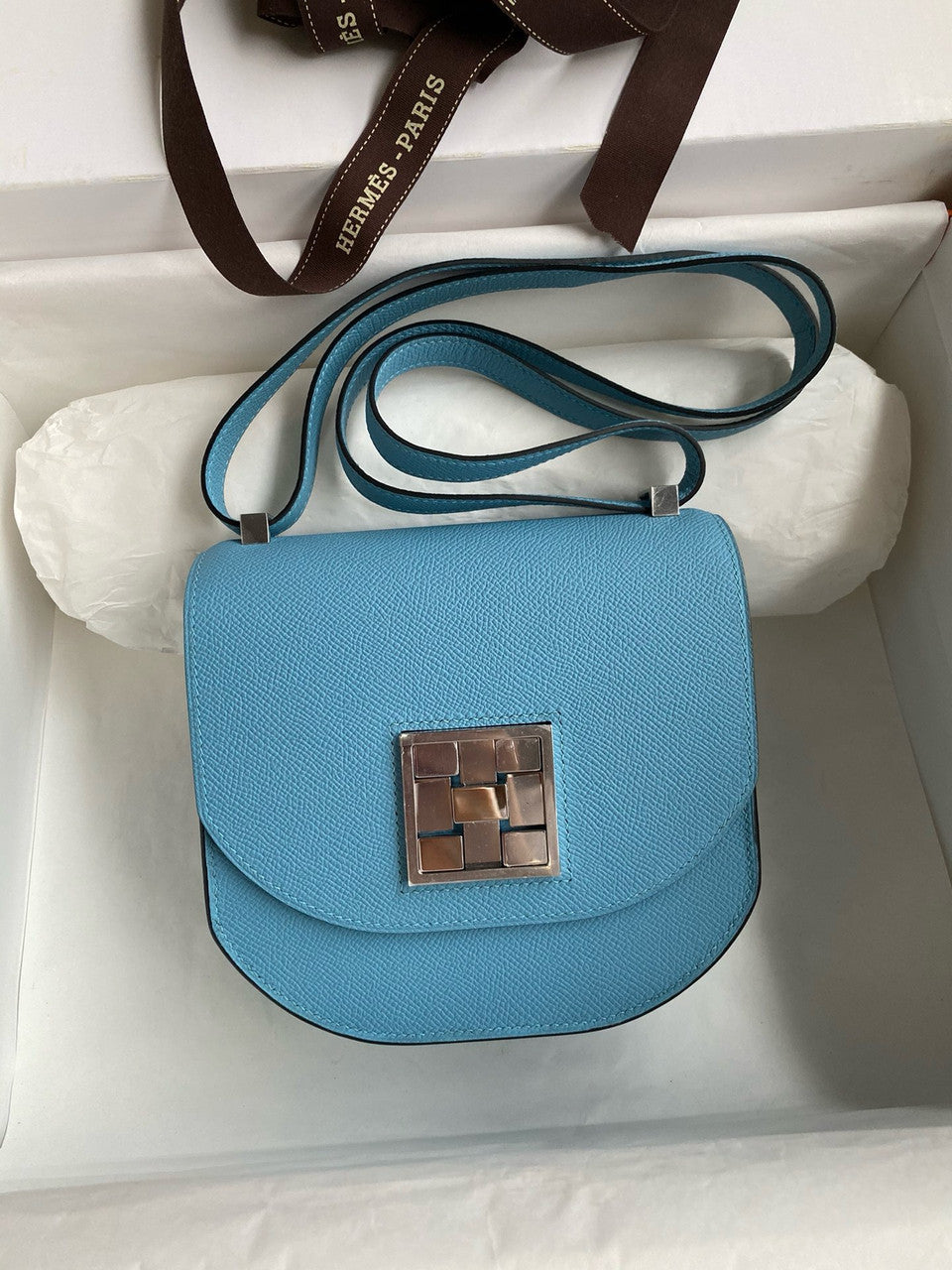 Hermes Blue de Nord Mosaique au 24 - 17 bag Gold Hardware Hermes