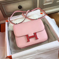 Hermes 1Q Rose Confetti Pink Constance 18 mini Bougainvillea Lizard bag Hermes