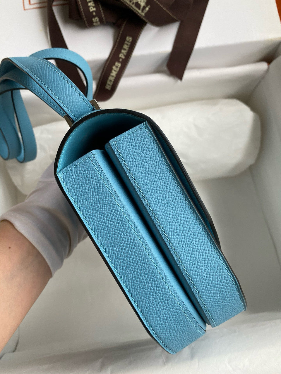 Hermes Blue de Nord Mosaique au 24 - 17 bag Gold Hardware Hermes