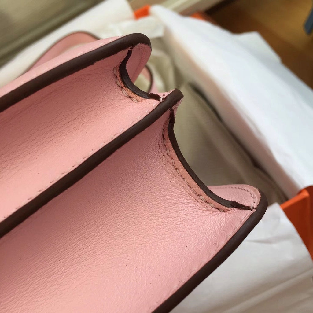 Hermes 1Q Rose Confetti Pink Constance 18 mini Bougainvillea Lizard bag Hermes