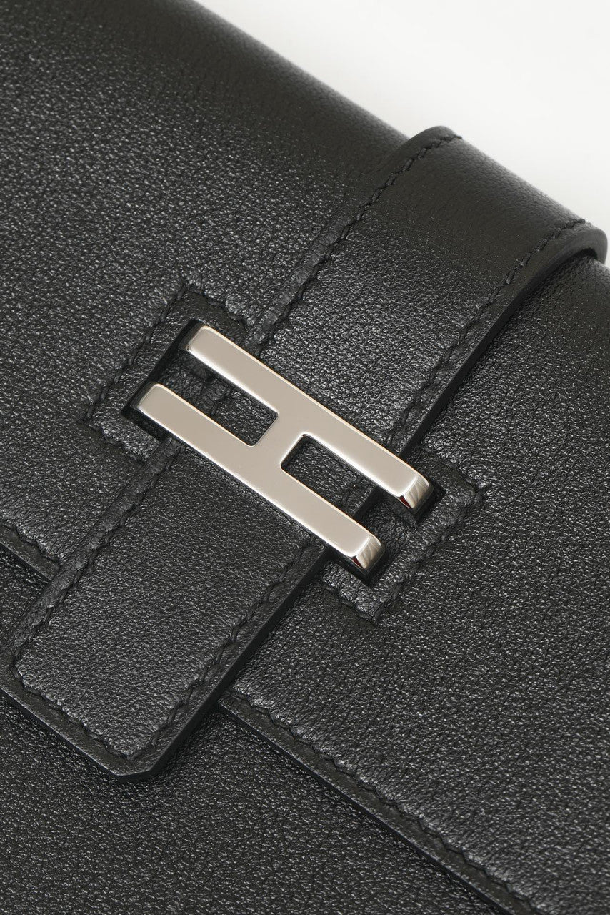 Hermès Elan Pocket Belt 24 Black Swift Palladium Hardware