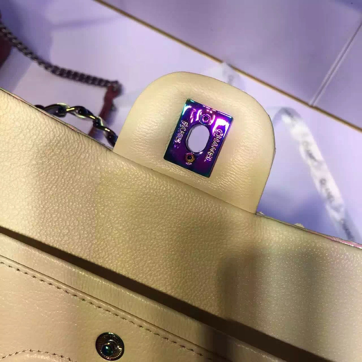 CHANEL Classic Flap Bag Pink South Africa Python Rare Piece
