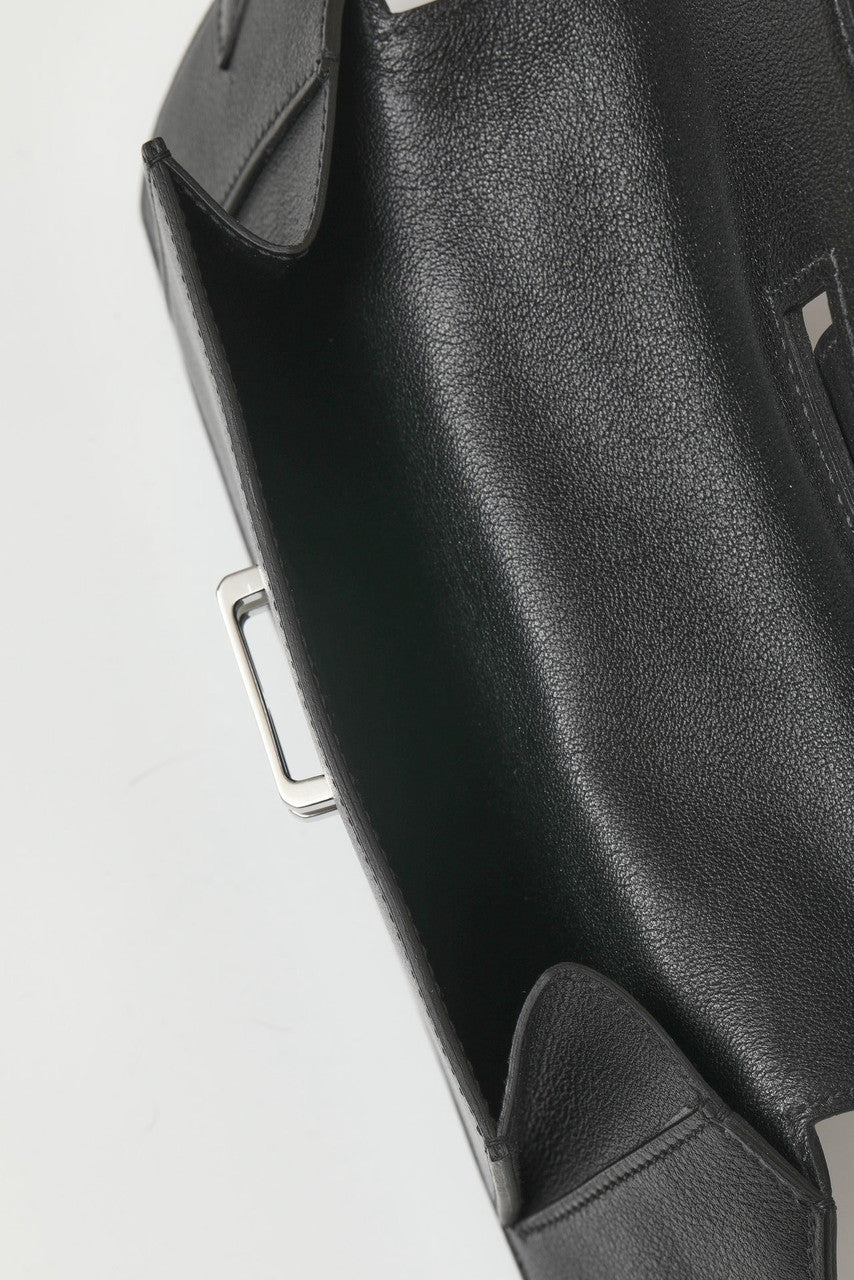 Hermès Elan Pocket Belt 24 Black Swift Palladium Hardware