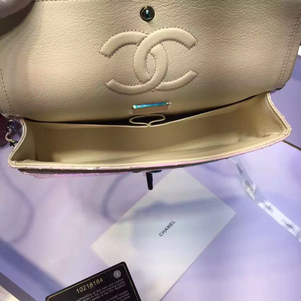CHANEL Classic Flap Bag Pink South Africa Python Rare Piece