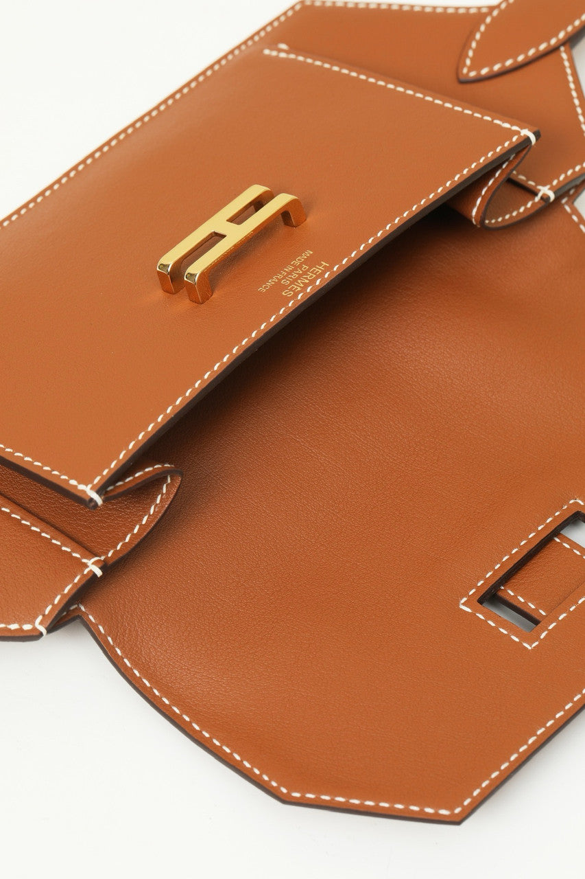 Hermès Elan Pocket Belt 24 Gold Swift Gold Hardware