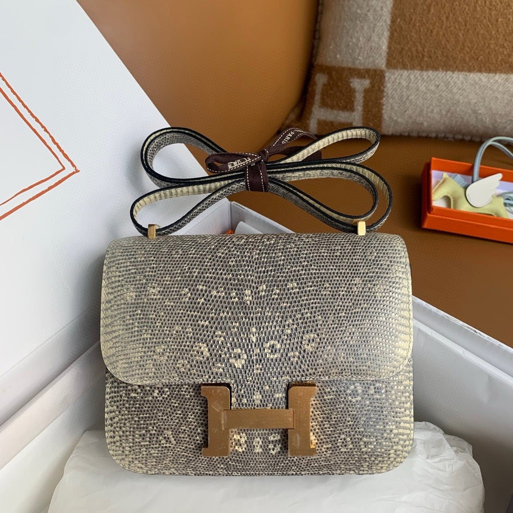 Hermes Constance 18 Ombre Lizard Gold Hardware Hermes