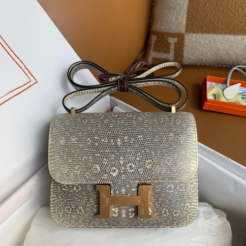 Hermes Constance 18 Ombre Lizard Gold Hardware Hermes