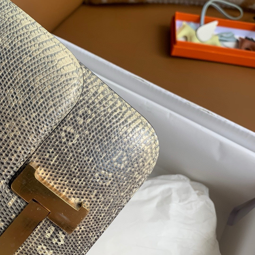 Hermes Constance 18 Ombre Lizard Gold Hardware Hermes