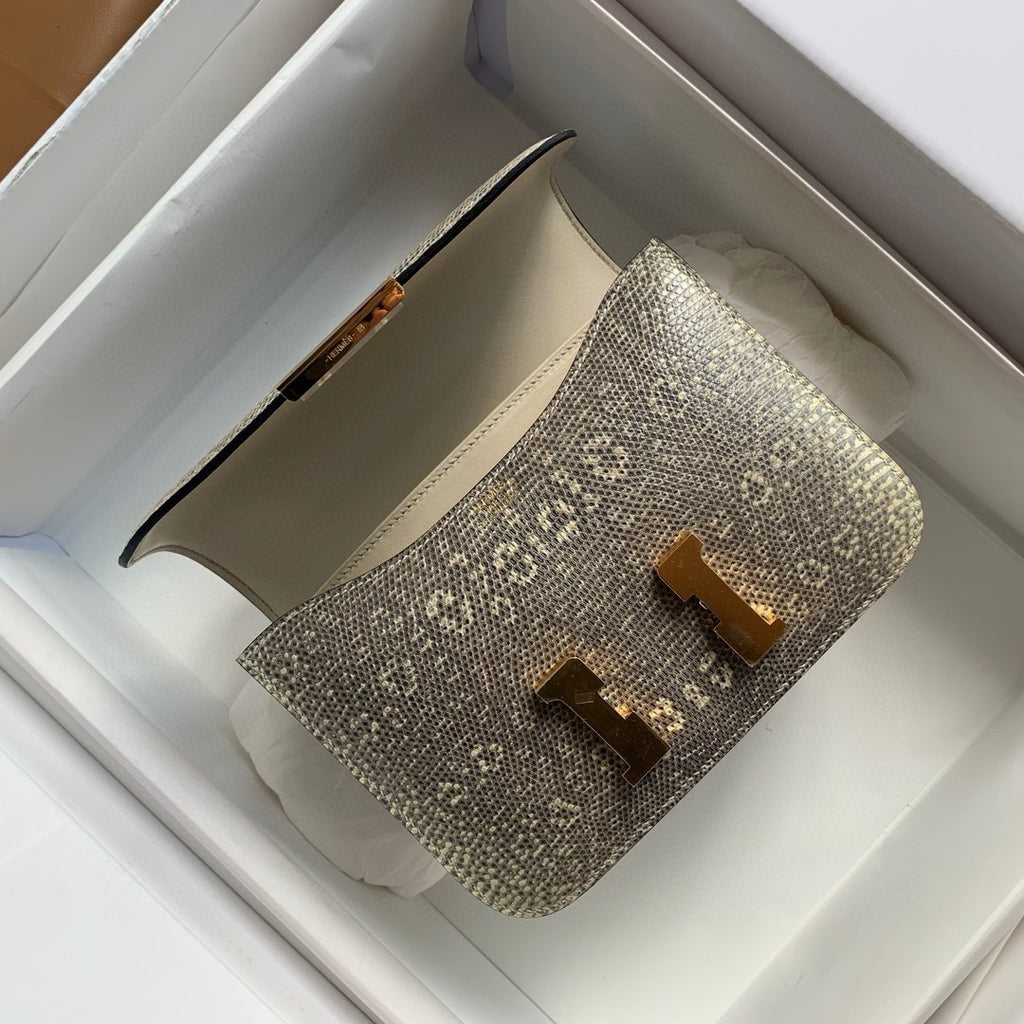 Hermes Constance 18 Ombre Lizard Gold Hardware Hermes
