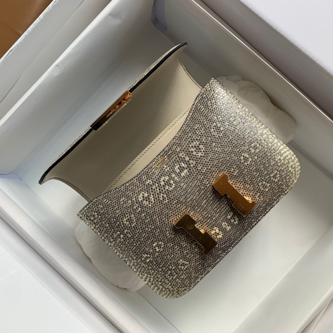 Hermes Constance 18 Ombre Lizard Gold Hardware Hermes
