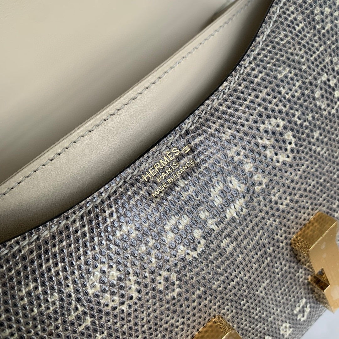 Hermes Constance 18 Ombre Lizard Gold Hardware Hermes