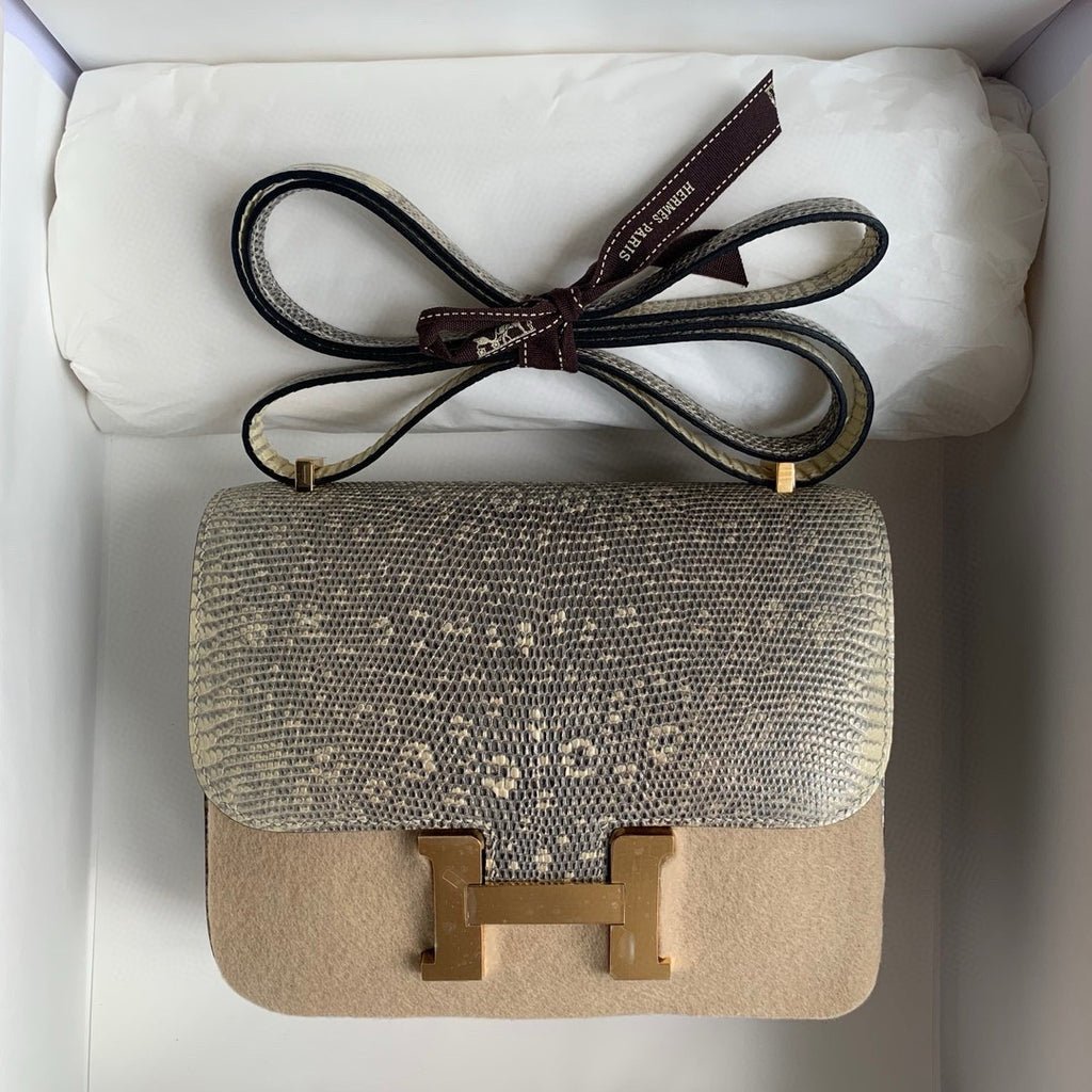 Hermes Constance 18 Ombre Lizard Gold Hardware Hermes