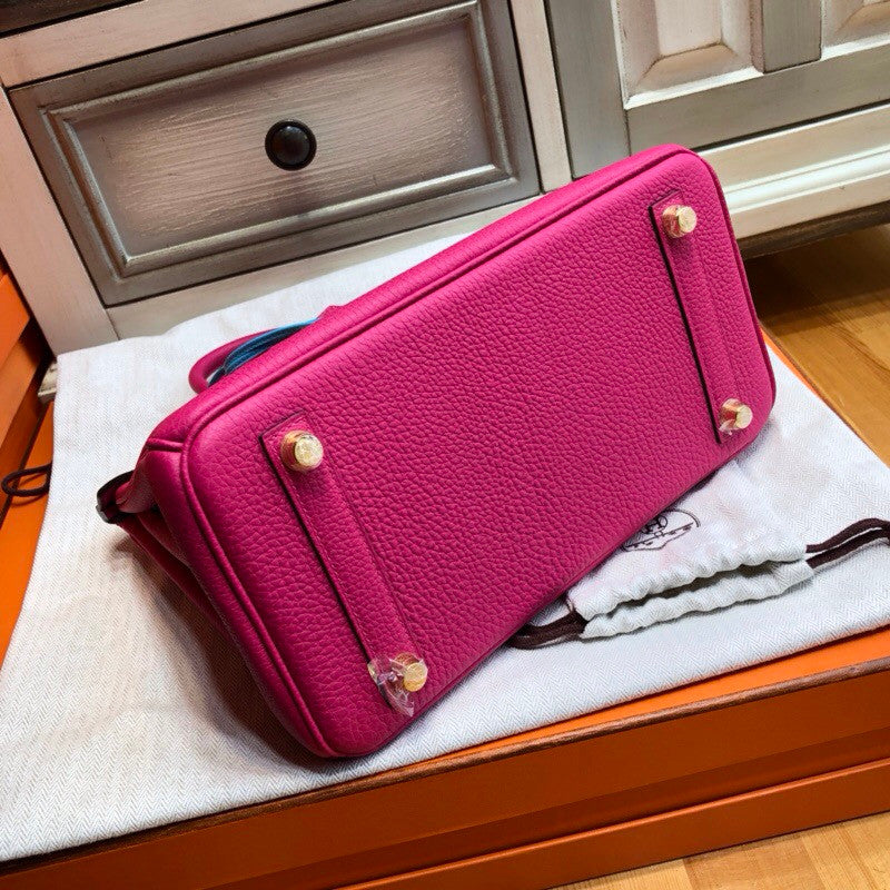 Hermes L3 Rose pourpre Birkin 25cm Togo Gold Hardware