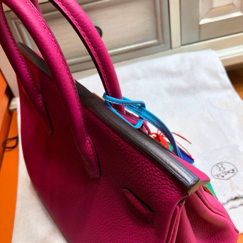 Hermes L3 Rose pourpre Birkin 25cm Togo Gold Hardware