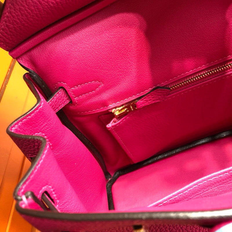Hermes L3 Rose pourpre Birkin 25cm Togo Gold Hardware