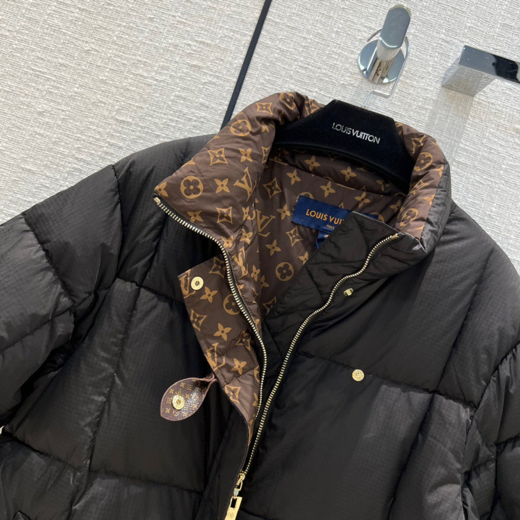 Louis Vuitton 1AAAWS MONOGRAM ACCENT PILLOW PUFFER JACKET BLACK