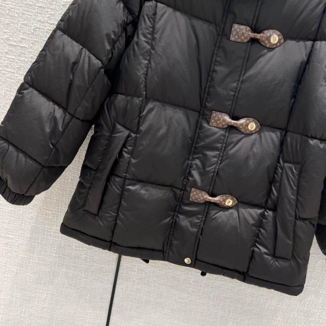 Louis Vuitton 1AAAWS MONOGRAM ACCENT PILLOW PUFFER JACKET BLACK
