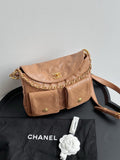 Chanel Supple Twins Hobo Bag Brown Small  2024