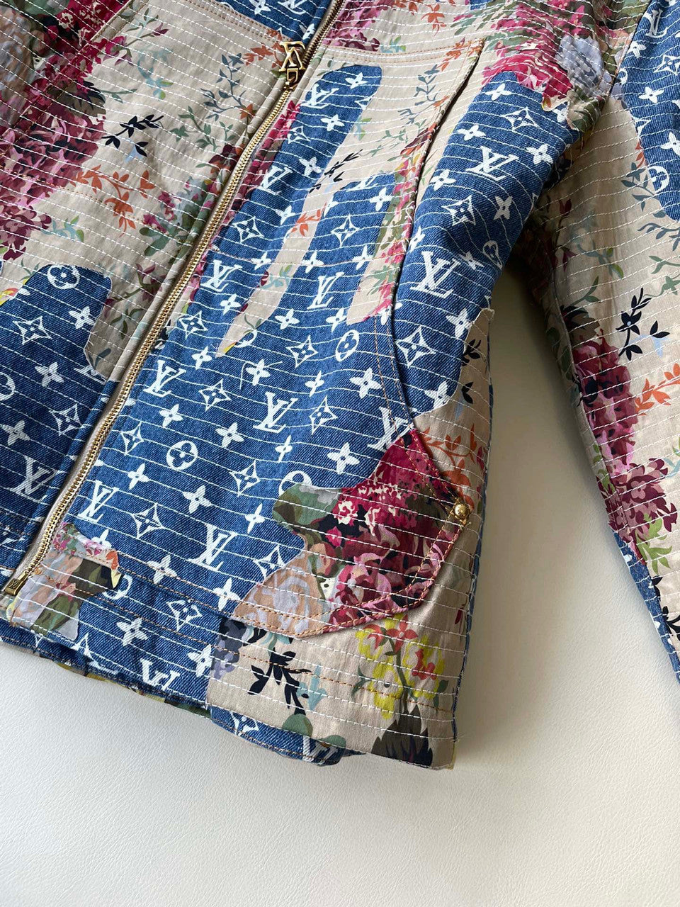 Louis Vuitton 1AAGQG DESTROYED WORKWEAR DENIM JACKET