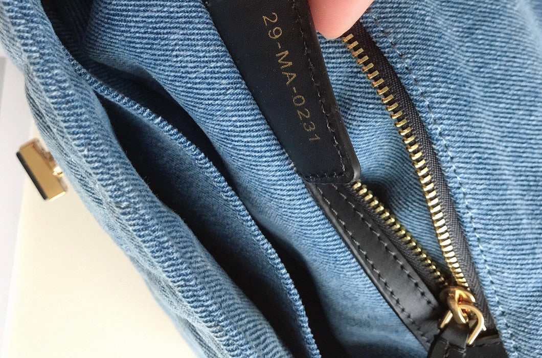 Christian Dior SMALL DIOR CARO BAG Blue Macrocannage Linen