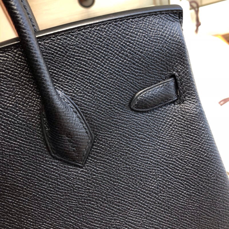 Hermes Black Birkin 25 cm Epsom Gold Hardware