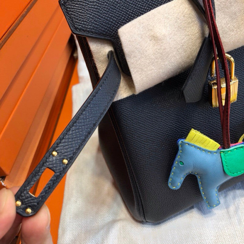 Hermes Black Birkin 25 cm Epsom Gold Hardware