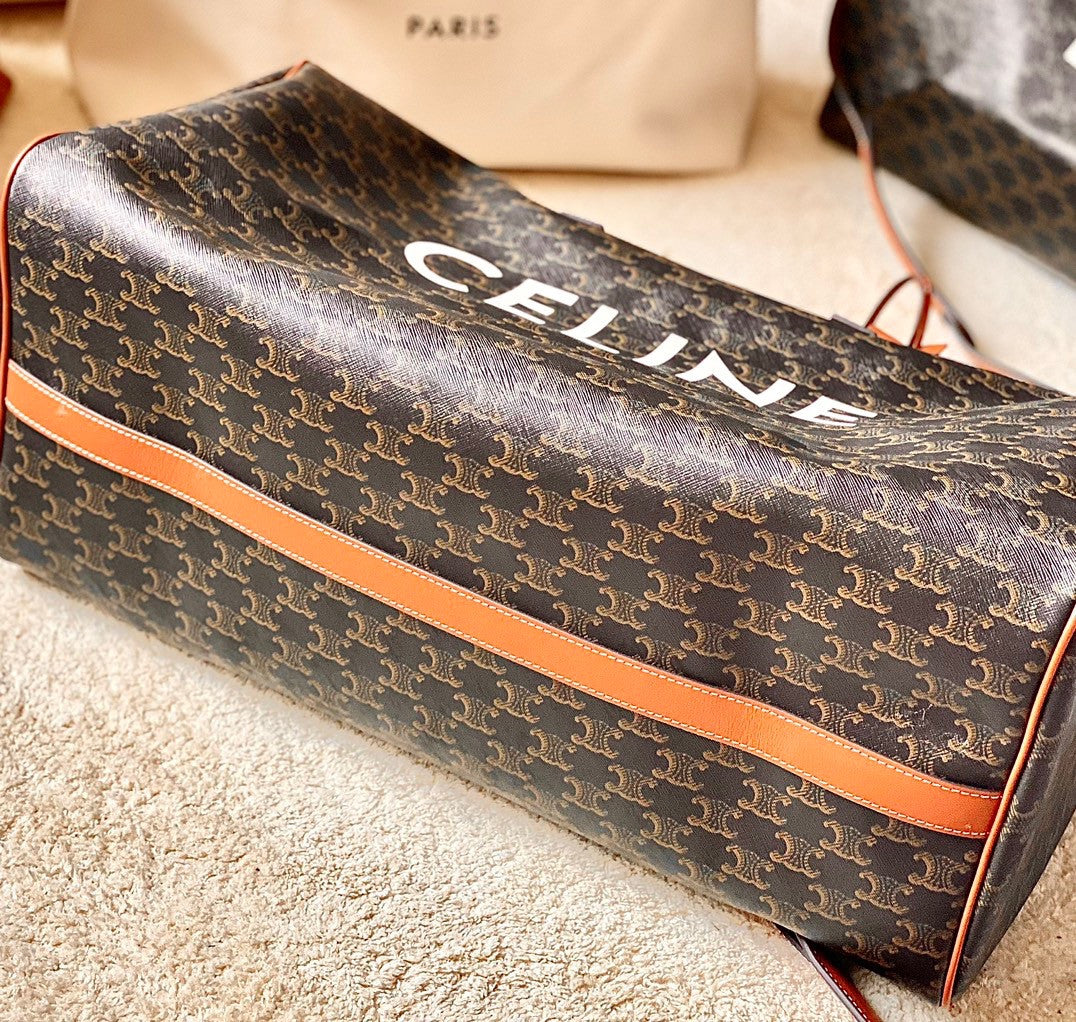 CELINE TRAVEL 50 IN TRIOMPHE CANVAS TAN