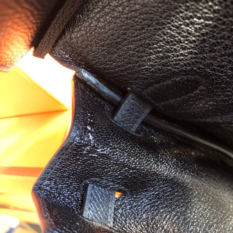 Hermes Black Birkin 25 cm Epsom Gold Hardware
