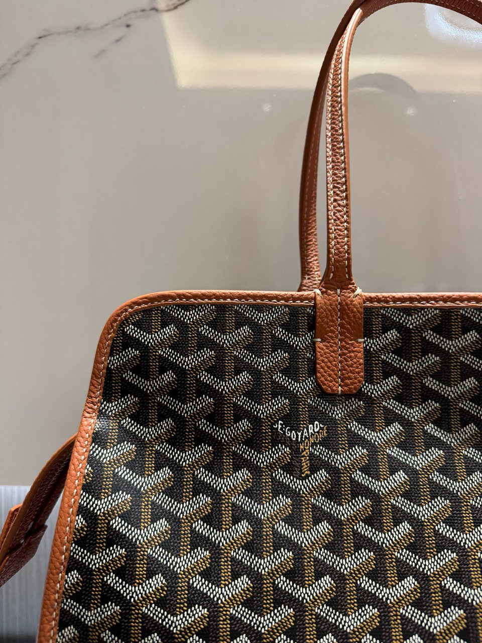 Goyard Hardy PM Bag Black & Tan