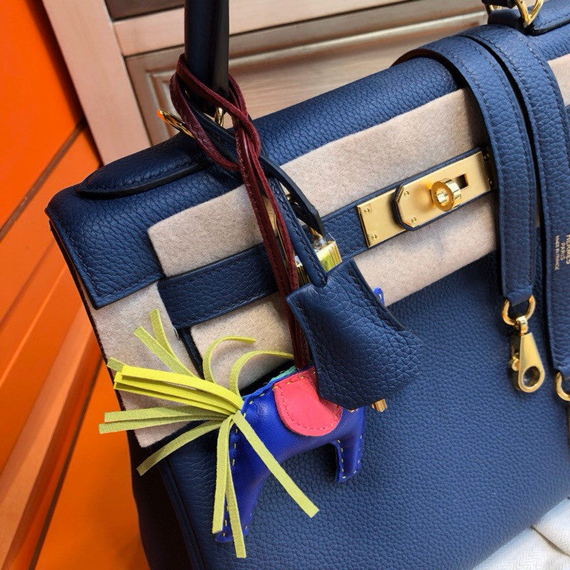Hermes 73 Bleu saphir Kelly 28 cm Togo Gold Hardware