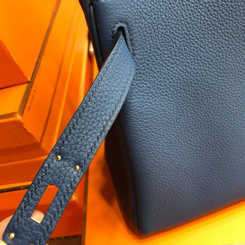 Hermes 73 Bleu saphir Kelly 28 cm Togo Gold Hardware